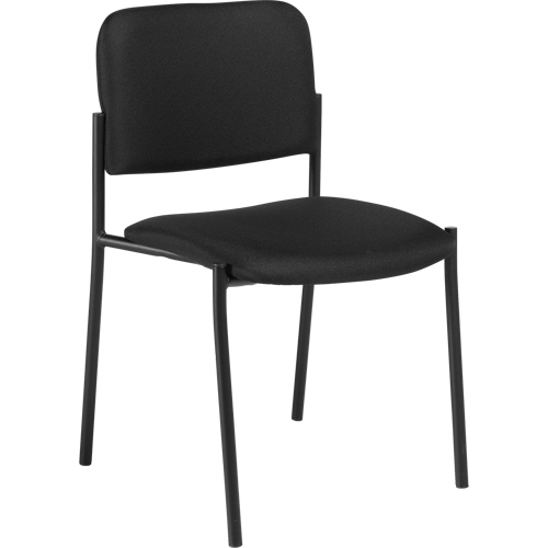 Chaises sans accoudoirs empilables, Tissu, Hauteur 32", Capacit&eacute; 300 lb, Noir Groupe Belzile Dickner