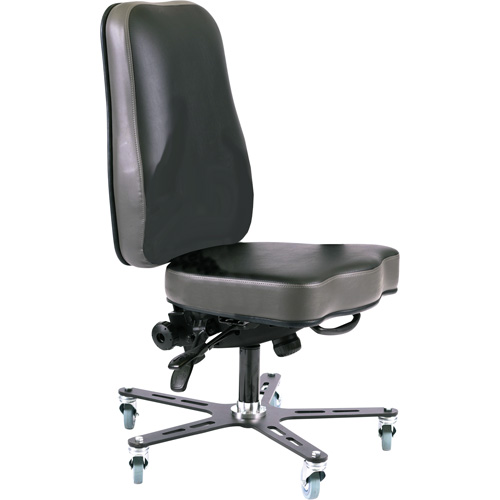 Synergo I Ergonomic Chair, Mobile, Vinyl Seat, Black Groupe Belzile Dickner