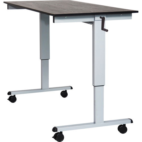 Bureau ajustable pour travail assis et debout, , 48-1/2" h x 59" la x 29-1/2" p, Noir Groupe Belzile Dickner