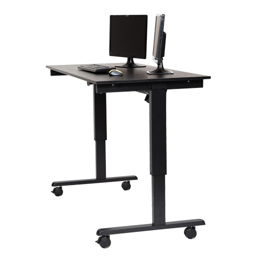 Bureau ajustable pour travail debout, , 45-1/4" h x 29-1/2" p, Noir Groupe Belzile Dickner