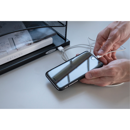 Organisateur de bureau avec alimentation USB Onyx Groupe Belzile Dickner