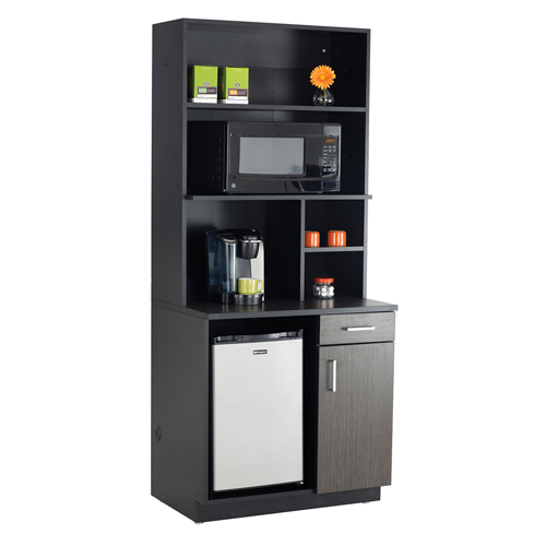 Modular Cabinet, Melamine, 39" H x 36" W x 25" D, Asian Night/Black Groupe Belzile Dickner