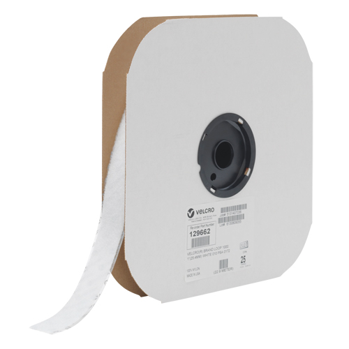 Fastener Tape, Loop, 25 yds x 1", Sew-On, White Groupe Belzile Dickner