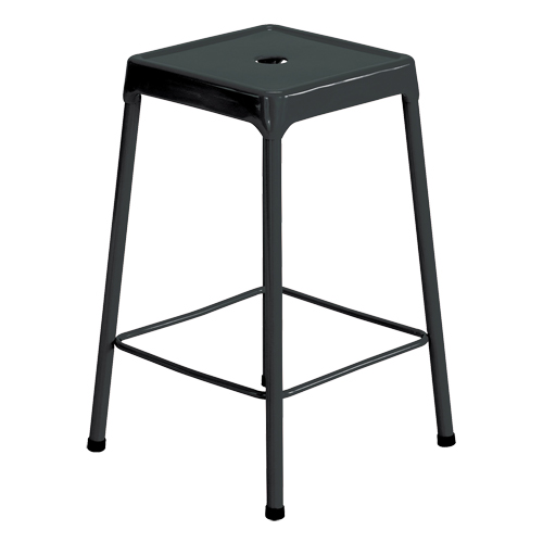 Counter Stool, Stationary, Fixed, 25", Steel Seat, Black Groupe Belzile Dickner