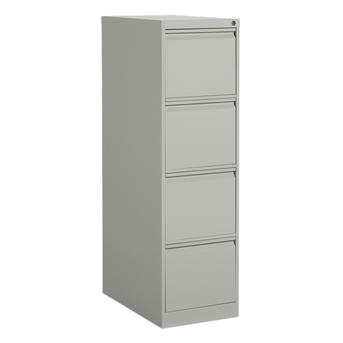 Vertical Filing Cabinet, Steel, 4 Drawers, 15-1/7" W x 25" D x 52" H, Grey Groupe Belzile Dickner