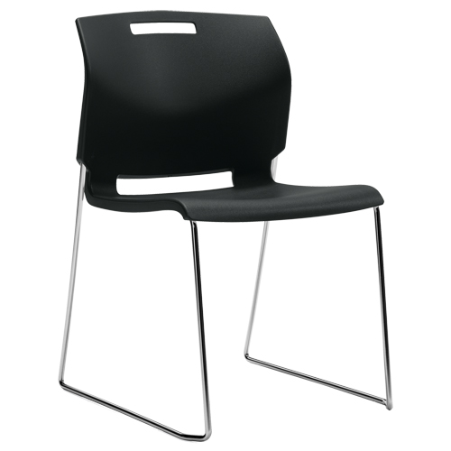 Chair, Plastic, 32-1/2" High, 300 lbs. Capacity, Black Groupe Belzile Dickner