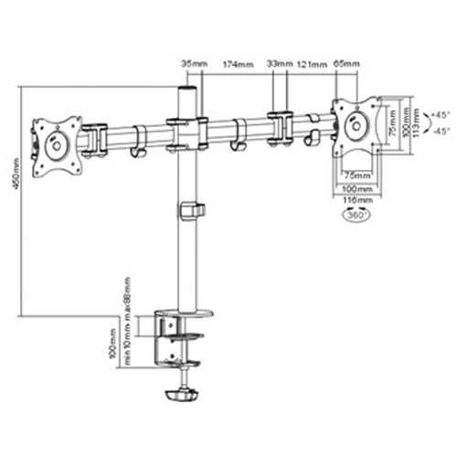 ActivErgo Dual Monitor Arm Groupe Belzile Dickner