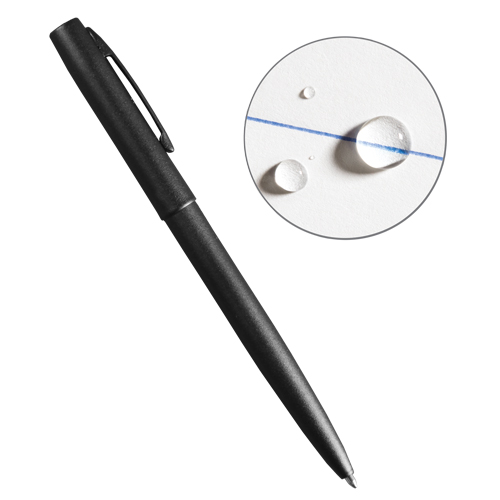 Stylo en m&eacute;tal &agrave; l'&eacute;preuve des intemp&eacute;ries, Bleu, 0,8 mm, R&eacute;tractable Groupe Belzile Dickner