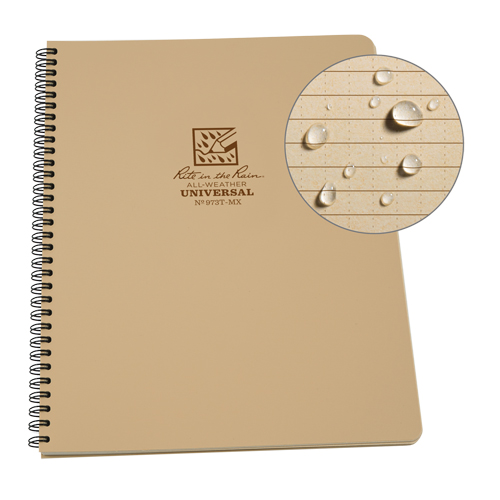 Side-Spiral Notebook, Soft Cover, Tan, 64 Pages, 4-5/8" W x 7" L Groupe Belzile Dickner