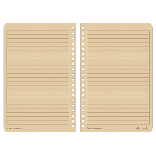 Side-Spiral Notebook, Soft Cover, Tan, 64 Pages, 4-5/8" W x 7" L Groupe Belzile Dickner