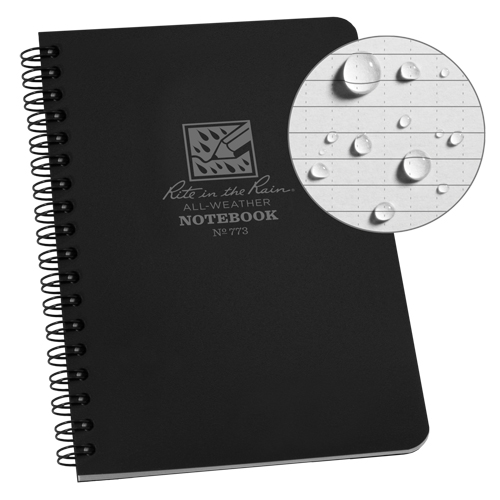 Side-Spiral Notebook, Soft Cover, Black, 64 Pages, 4-5/8" W x 7" L Groupe Belzile Dickner