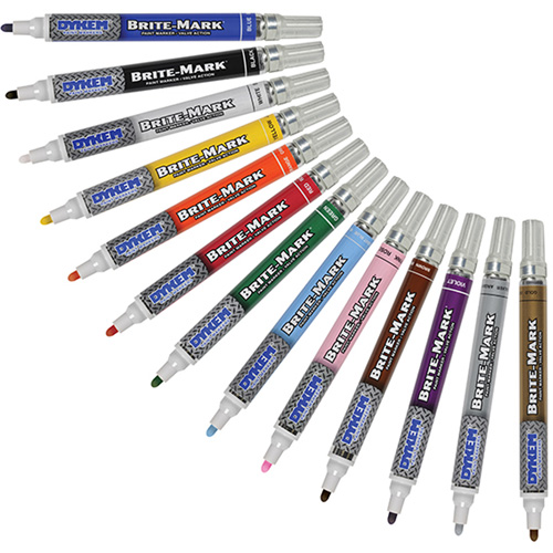 Marqueur &agrave; peinture moyen Brite-Mark, Liquide, Blanc Groupe Belzile Dickner