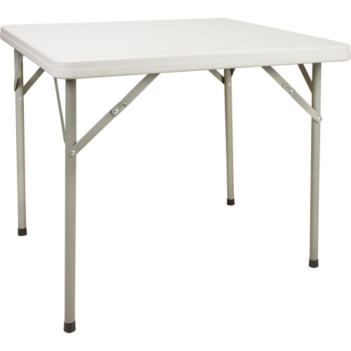 Folding Table, Square, 34" L x 34" W, Polyethylene, White Groupe Belzile Dickner