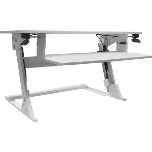 Goya Sit-Stand Workstation, Desktop Unit, 21" H x 35-2/5" W x 24" D, White Groupe Belzile Dickner