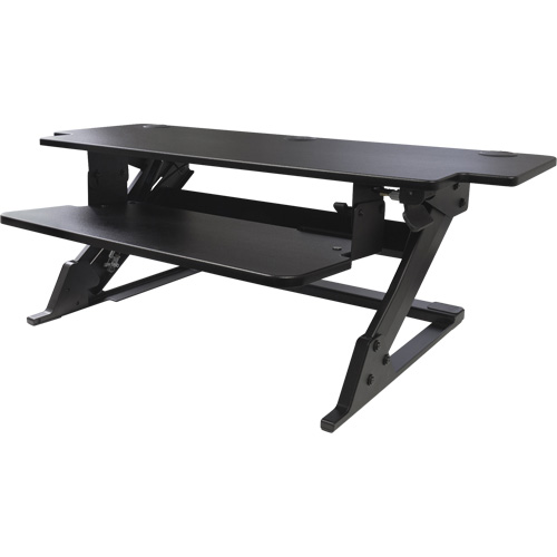 Poste de travail assis-debout Goya, Mod&egrave;le de bureau, 20" h x 42" la x 16" p, Noir Groupe Belzile Dickner