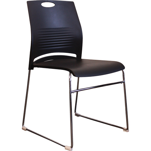 Activ Series Stacking Chairs, Plastic, 23" High, 275 lbs. Capacity, Black Groupe Belzile Dickner