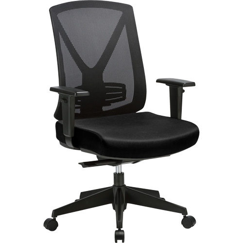Activ Series Premium Synchro-Tilt Adjustable Chair, Fabric/Mesh, Black, 275 lbs. Capacity Groupe Belzile Dickner