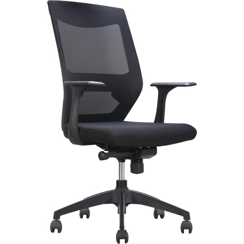 Chaise de bureau ajustable &agrave; basculement synchronis&eacute; s&eacute;rie Activ, Tissu/Mailles, Noir, Capacit&eacute; 275 lb Groupe Belzile Dickner