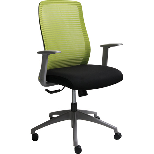 Era Series Adjustable Office Chair, Fabric/Mesh, Green, 275 lbs. Capacity Groupe Belzile Dickner