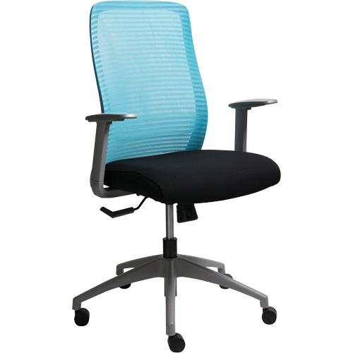 Chaise de bureau ajustable s&eacute;rie Era, Tissu/Mailles, Bleu, Capacit&eacute; 275 lb Groupe Belzile Dickner