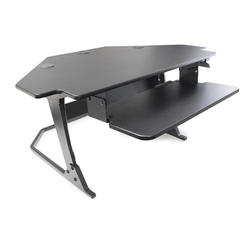 Goya Sit-Stand Corner Work Station, Desktop Unit, 20" H x 42" W x 37-4/5" D, Black Groupe Belzile Dickner