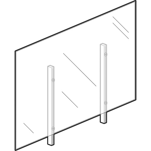Sneeze Guard, 36" W x 36" H Groupe Belzile Dickner