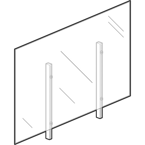 Sneeze Guard, 48" W x 36" H Groupe Belzile Dickner