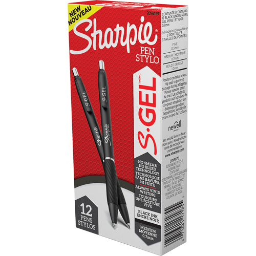S-Gel Pen, Black, 0.7 mm, Retractable Groupe Belzile Dickner