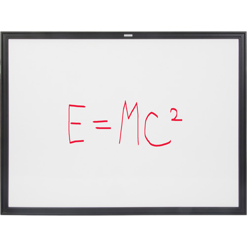 Black MDF Frame Whiteboard, Dry-Erase/Magnetic, 48" W x 36" H Groupe Belzile Dickner