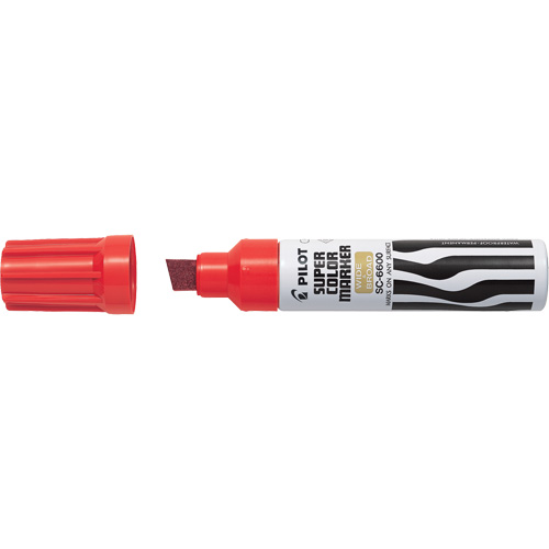 Super Colour Jumbo Permanent Marker, Red, Chisel Tip Groupe Belzile Dickner