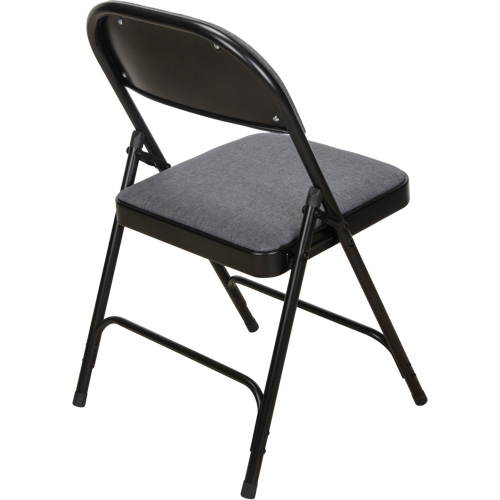 Deluxe Fabric Padded Folding Chair, Steel, Grey, 300 lbs. Weight Capacity Groupe Belzile Dickner