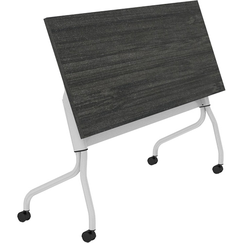Newland Flip-Top Training Table, 24" L x 60" W x 29-1/2" H, Dark Brown Groupe Belzile Dickner