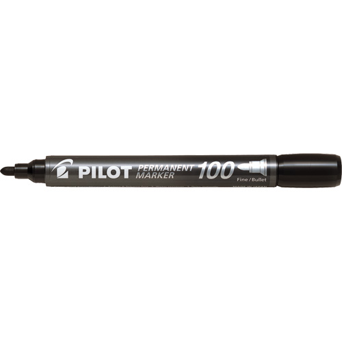 Pilot 100 Permanent Marker, Bullet, Black Groupe Belzile Dickner