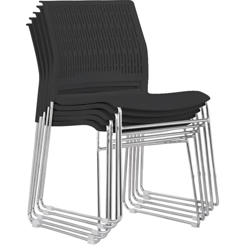 Chaises empilables, Polypropyl&egrave;ne, Hauteur 32-3/8", Capacit&eacute; 250 lb, Noir Groupe Belzile Dickner
