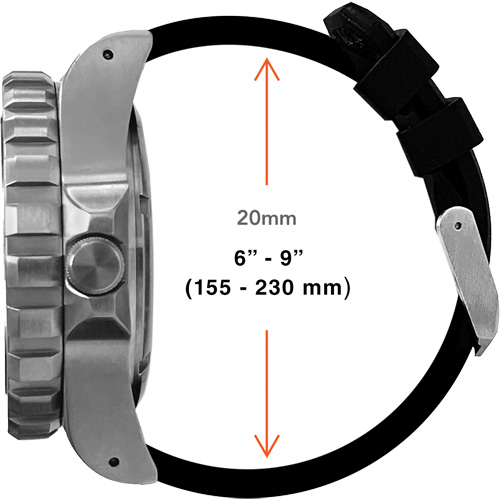 Grande montre automatique de plong&eacute;e, Num&eacute;rique, &agrave; piles, 41 mm, Noir Groupe Belzile Dickner