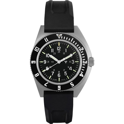 Montre Steel Navigator sur ensemble bracelet en caoutchouc noir de trois morceaux, Num&eacute;rique, &agrave; piles, 41 mm, Noir Groupe Belzile Dickner