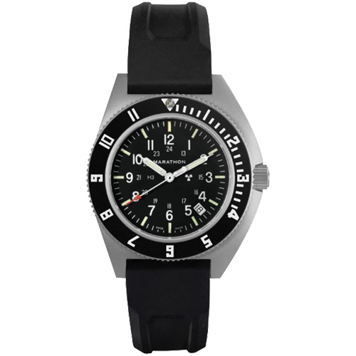 Montre Steel Navigator avec date sur ensemble bracelet en caoutchouc noir de trois morceaux, Num&eacute;rique, &agrave; piles, 41 mm, Noir Groupe Belzile Dickner