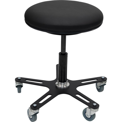 Tabouret Industriel OmniStool, Mobile, Ajustable, 22-1/2", Vinyle Si&egrave;ge Groupe Belzile Dickner