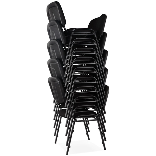 Chaises empilables, Tissu, Hauteur 32", Capacit&eacute; 250 lb, Noir Groupe Belzile Dickner