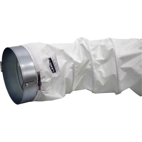 White 12" x 12' Distribution Ducting Kit, Adapter & Clamp Groupe Belzile Dickner