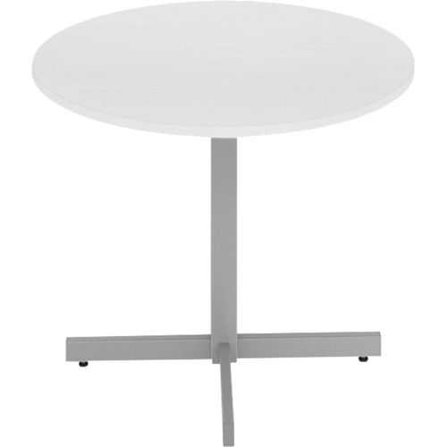Table ronde &agrave; hauteur r&eacute;glable Newland, 36" lo x 36" la x 29" h, Dessus de 1", Stratifi&eacute;/Polypropyl&egrave;ne, Blanc Groupe Belzile Dickner