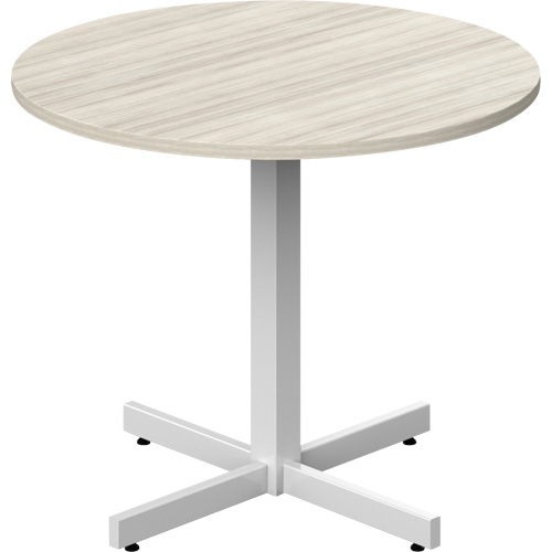 Table ronde &agrave; hauteur r&eacute;glable Newland, 36" lo x 36" la x 29" h, Dessus de 1", Stratifi&eacute;, Havane Groupe Belzile Dickner