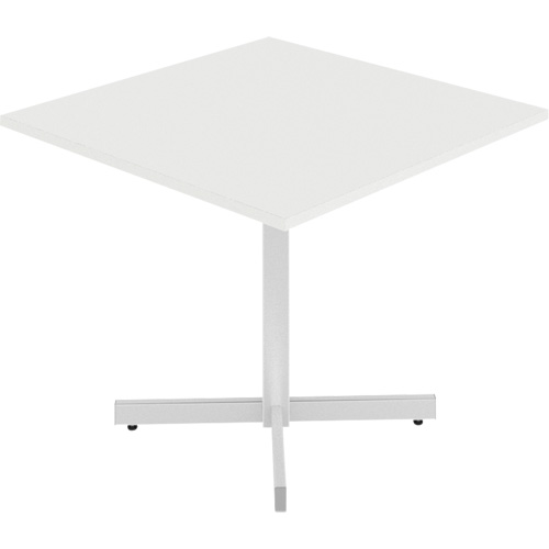 Newland Height-Adjustable Square Table, 36" L x 36" W x 29" H, 1" Top, Laminate, White Groupe Belzile Dickner