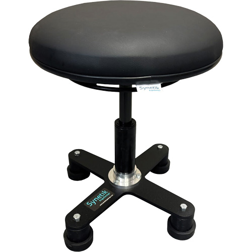 Tabouret ergonomique OmniStool, Mobile, Ajustable, Vinyle Si&egrave;ge, Noir Groupe Belzile Dickner