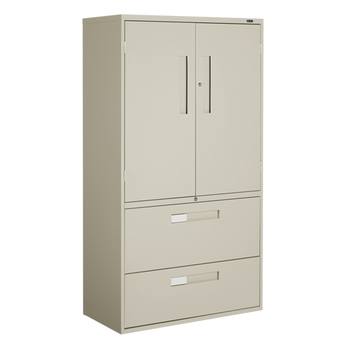 Armoire Multi-Stor, Acier, 3 Tablettes, 65-1/4" h x 36" la x 18" P, Beige Groupe Belzile Dickner
