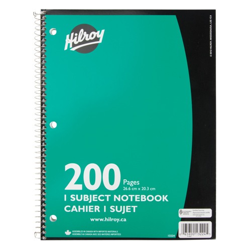 1 Subject Spiral Notebook Groupe Belzile Dickner