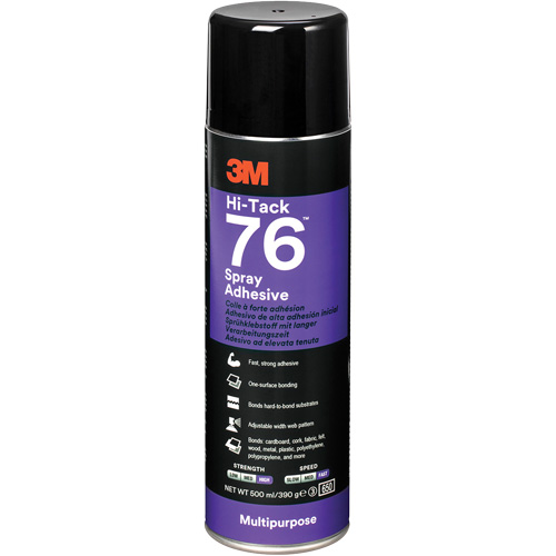 76 High Tack Adhesive, Clear, Aerosol Can Groupe Belzile Dickner