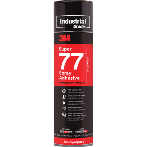 Super 77 Spray Adhesive, Clear, Aerosol Can Groupe Belzile Dickner