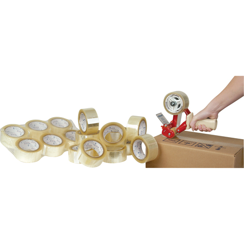 Box Sealing Tape, Hot Melt Adhesive, 1.6 mils, 50 mm (2") x 100 m (328') Groupe Belzile Dickner