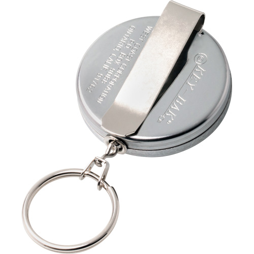 Original Series Retractable Keychain, Chrome, 24" Cable, Belt Clip Attachment Groupe Belzile Dickner
